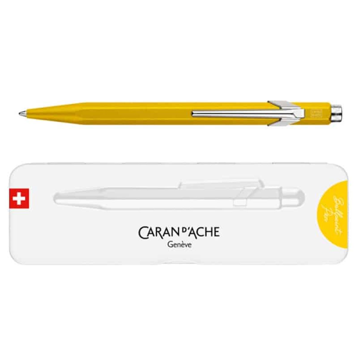 Pen CARAN D'ACHE 849 Colormat-X, M, i æske, gul,.