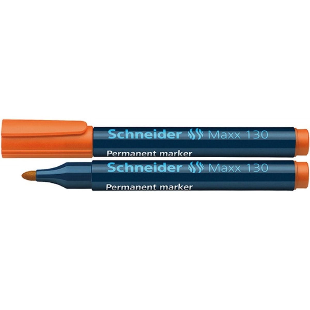 Permanent marker SCHNEIDER Maxx 130, rund, 1-3 mm, orange, 10 stk.