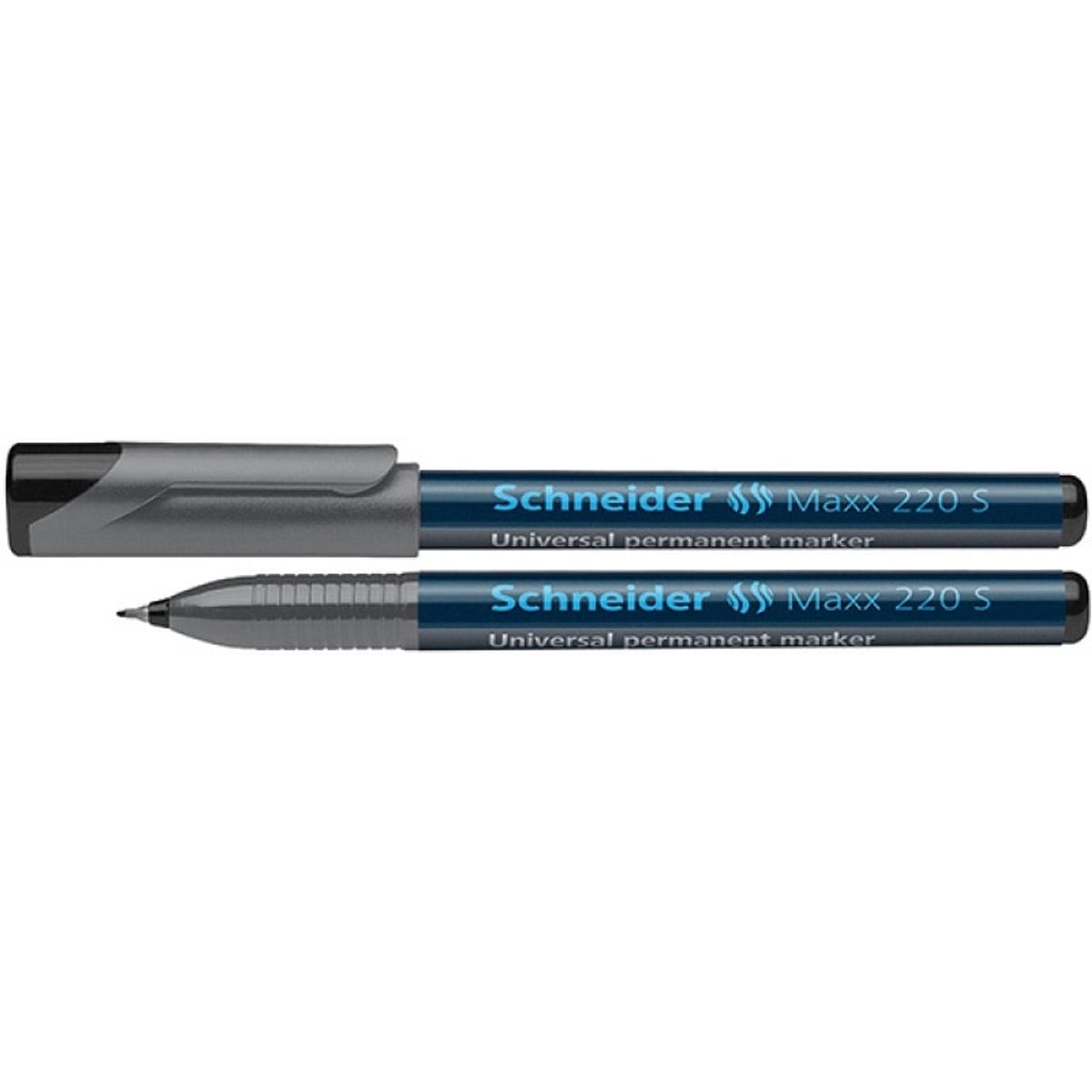 Universal permanent marker SCHNEIDER Maxx 220 S, 0,4mm, sort, 10 stk.