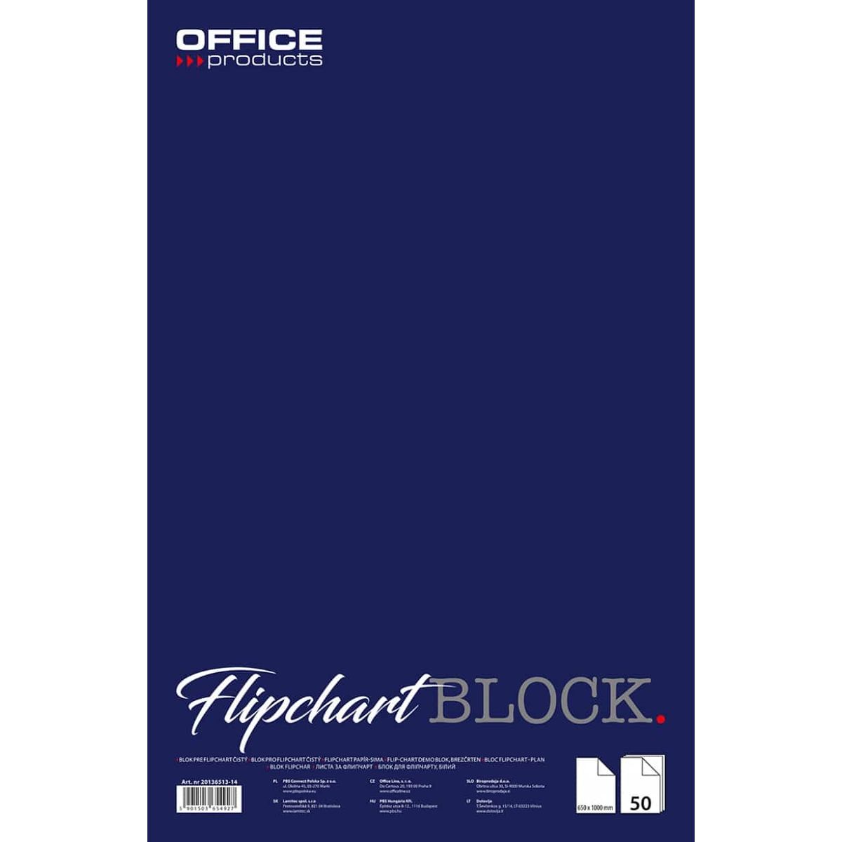 Flipchart Pad Hvid 65x100cm 50 Ark.