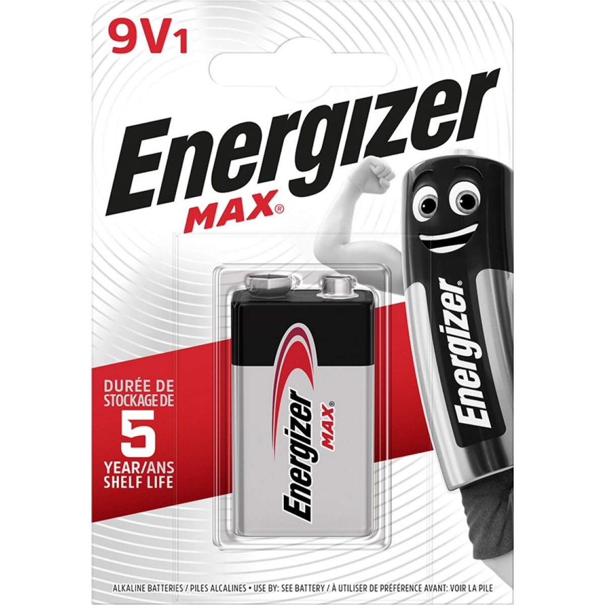 Batteri Energizer MAX 9V Langtidsholdbar.