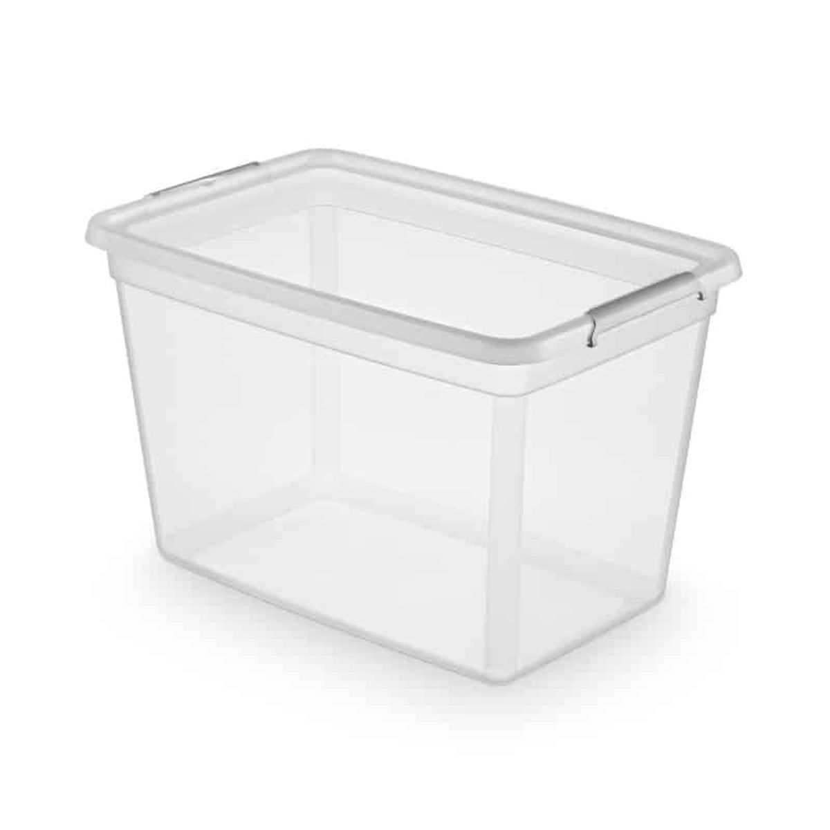 Opbevaringscontainer transparent 60L MOXOM Basestore.