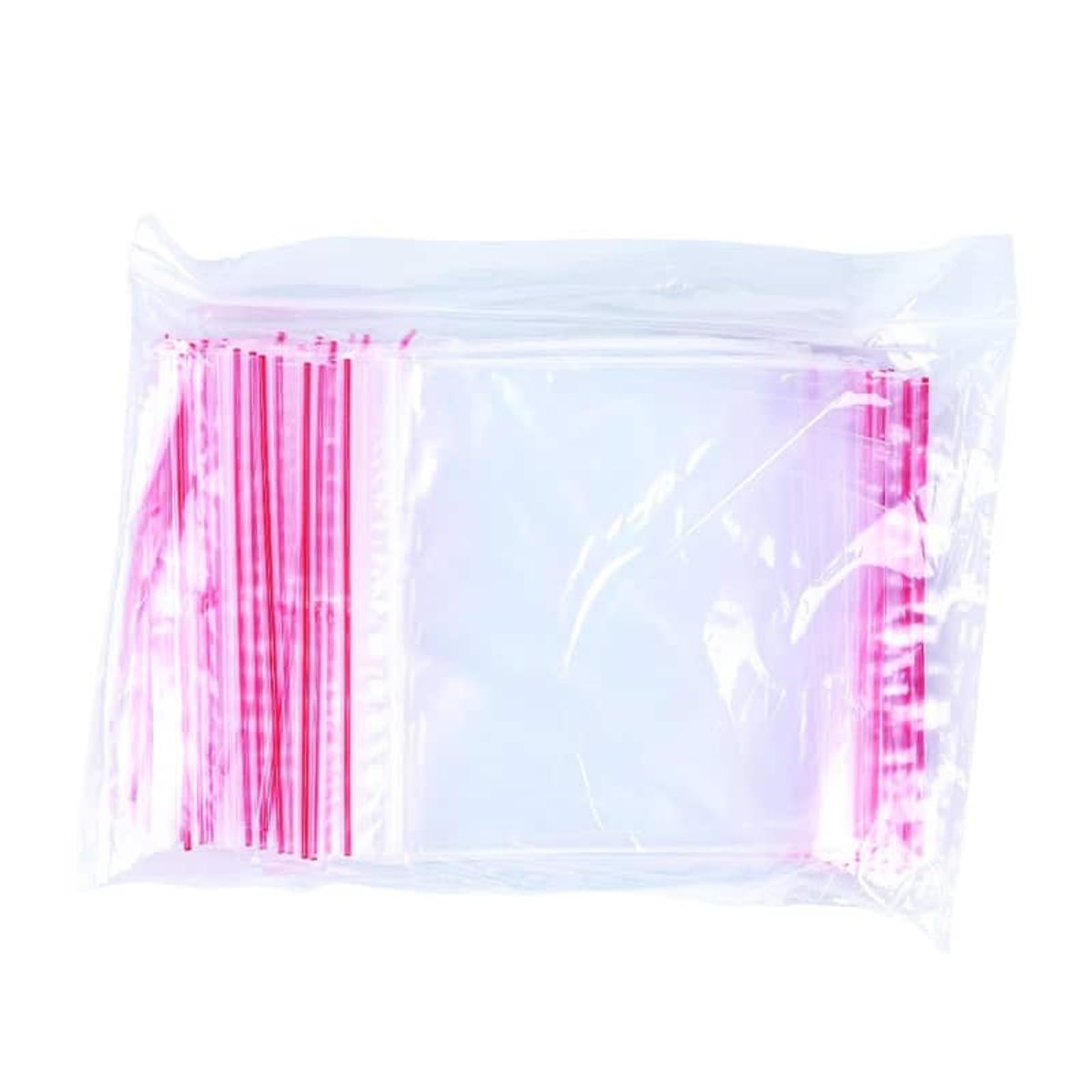 String bag transparent 100x100mm LDPE.