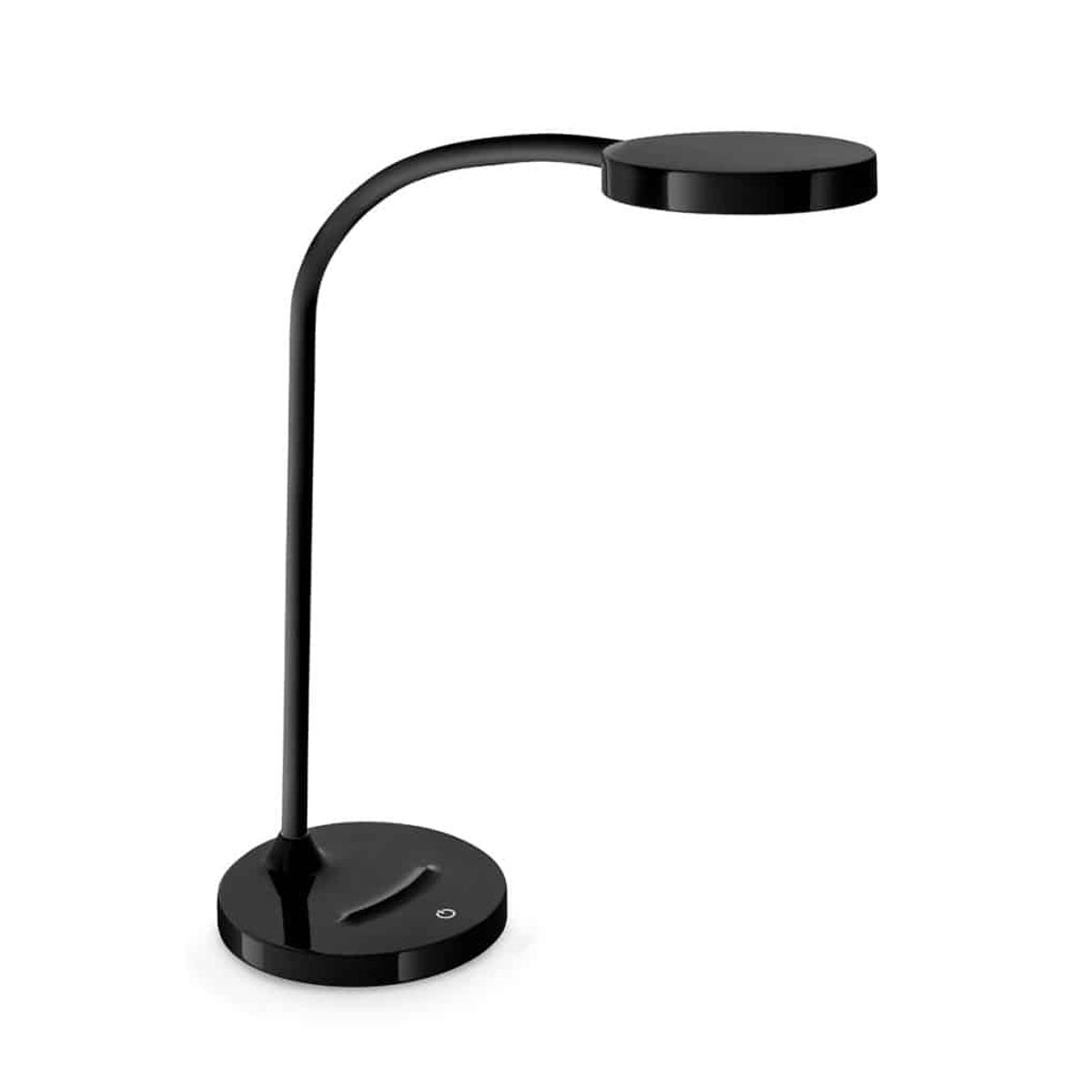 Skrivebordslampe LED Sort Fleksibel Justerbar Hoved.