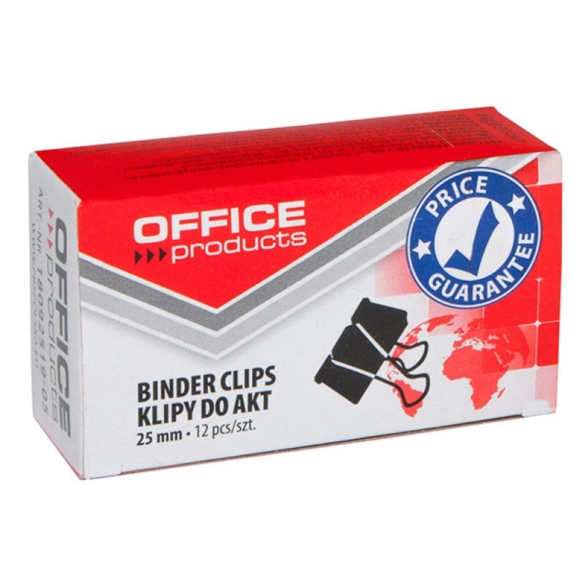 Papirclips Office Products 25mm Sort Metal.