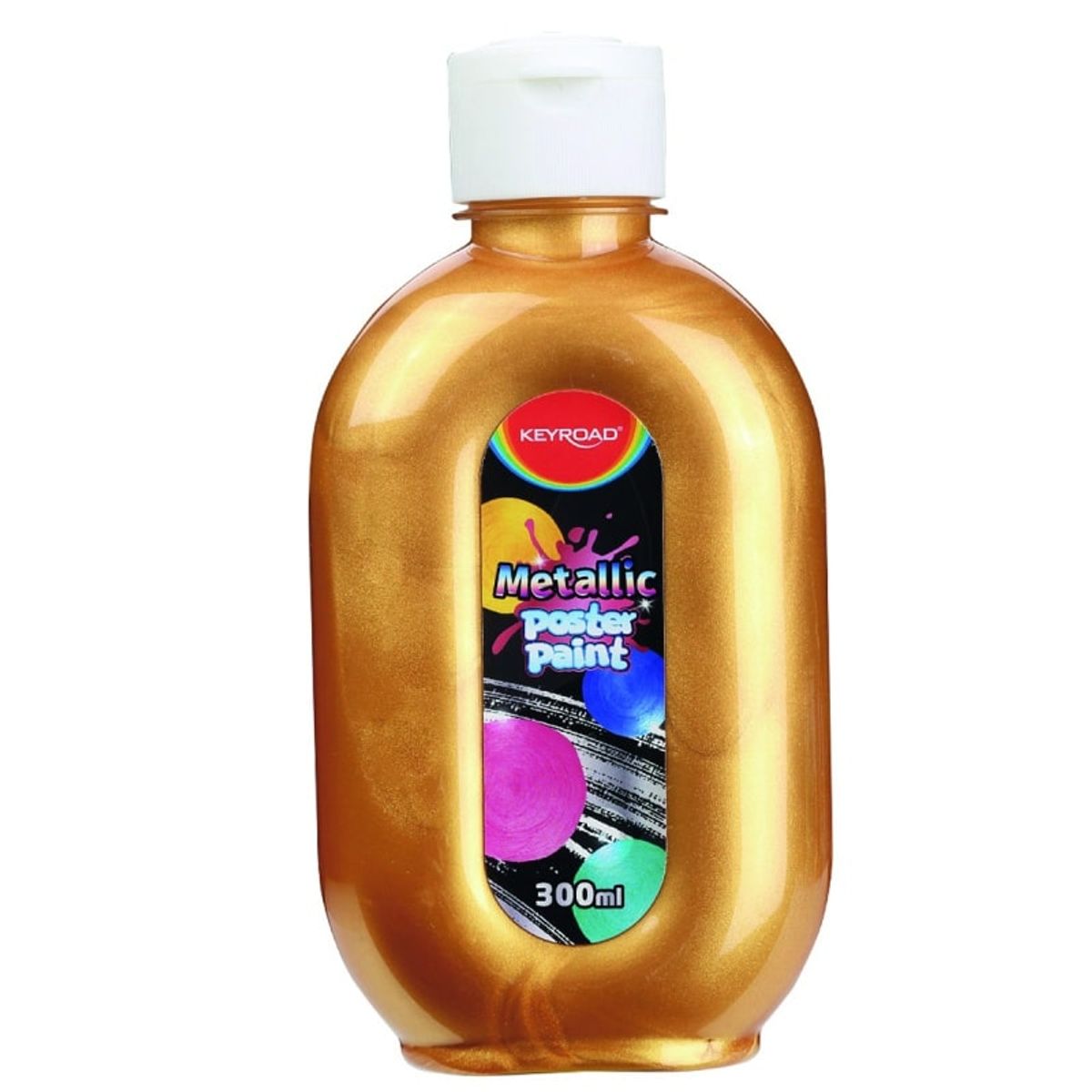 Plakatmaling metallic guld farve 300ml.