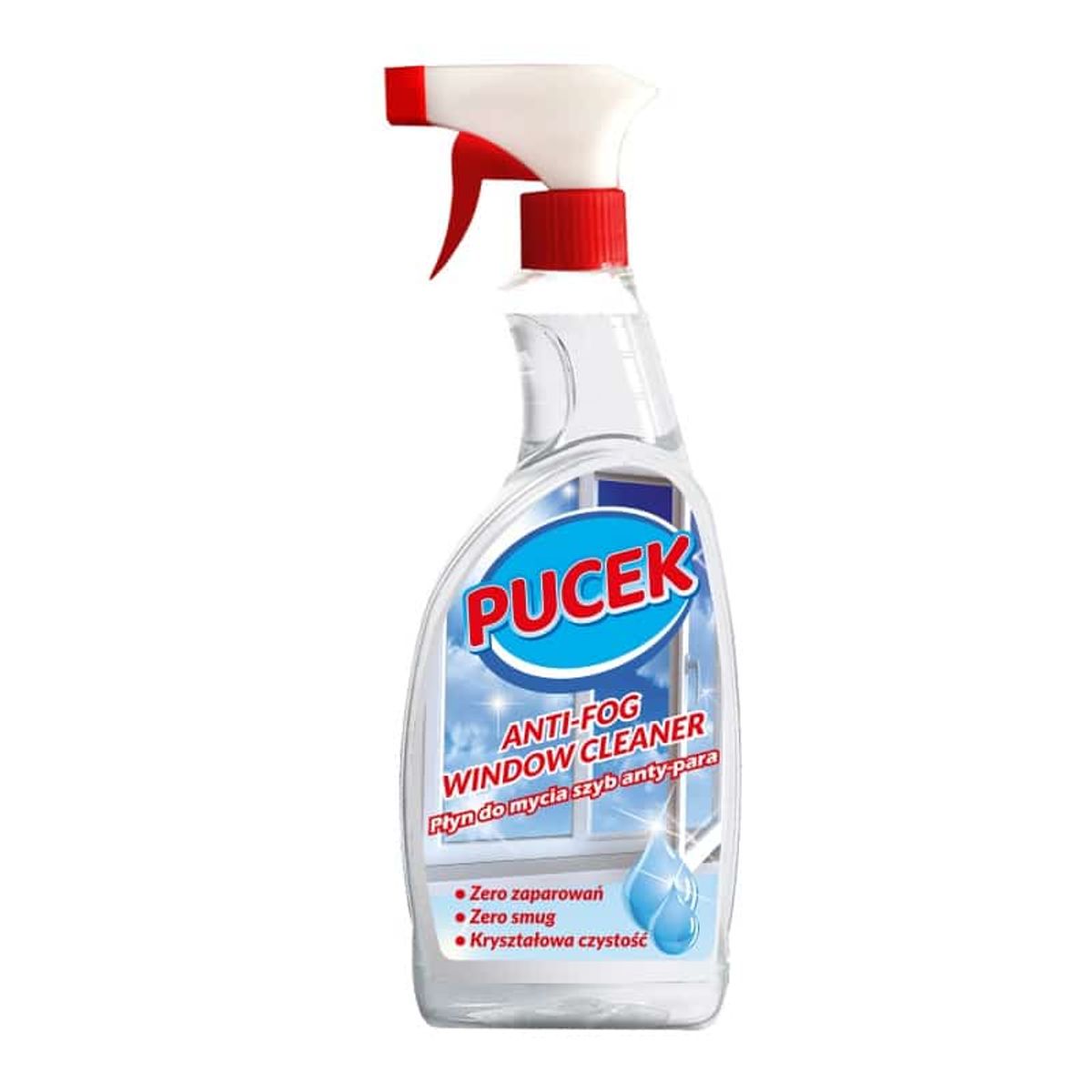 Glasrens med anti-dug, PUCEK, 750ml,.