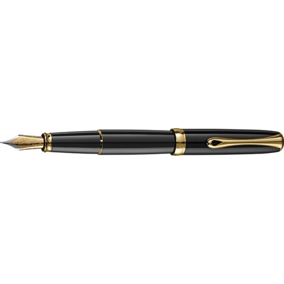 Fyldepen DIPLOMAT Excellence A2, M, sort/guld,.