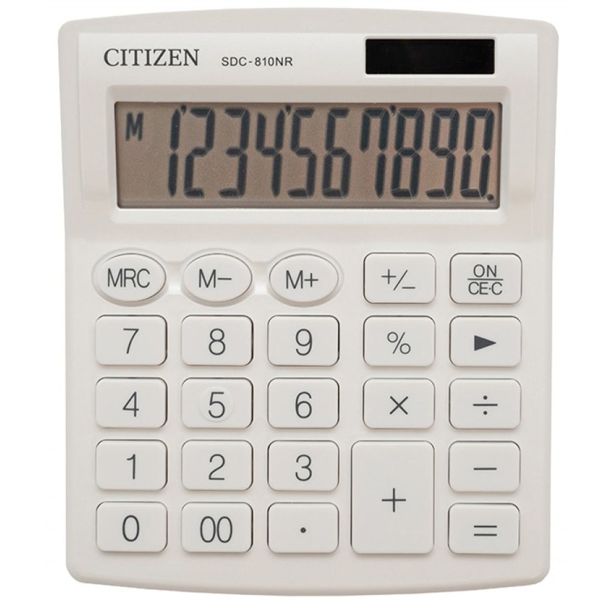 Kontorregner CITIZEN SDC-810NRWHE 10-cifret Hvid.