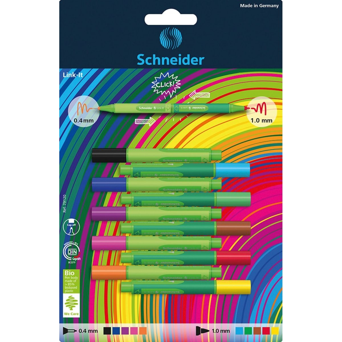 Fineliner Schneider Link-It Farvemix Ergonomisk.