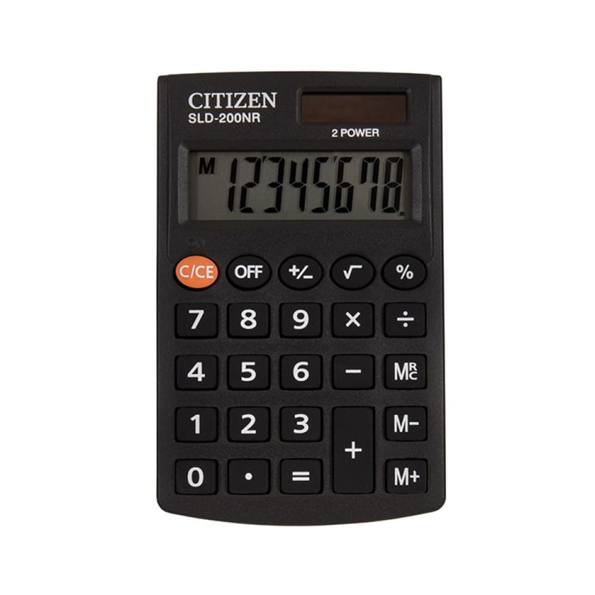 Lommeregner CITIZEN SLD-200NR 8-cifret display sort.