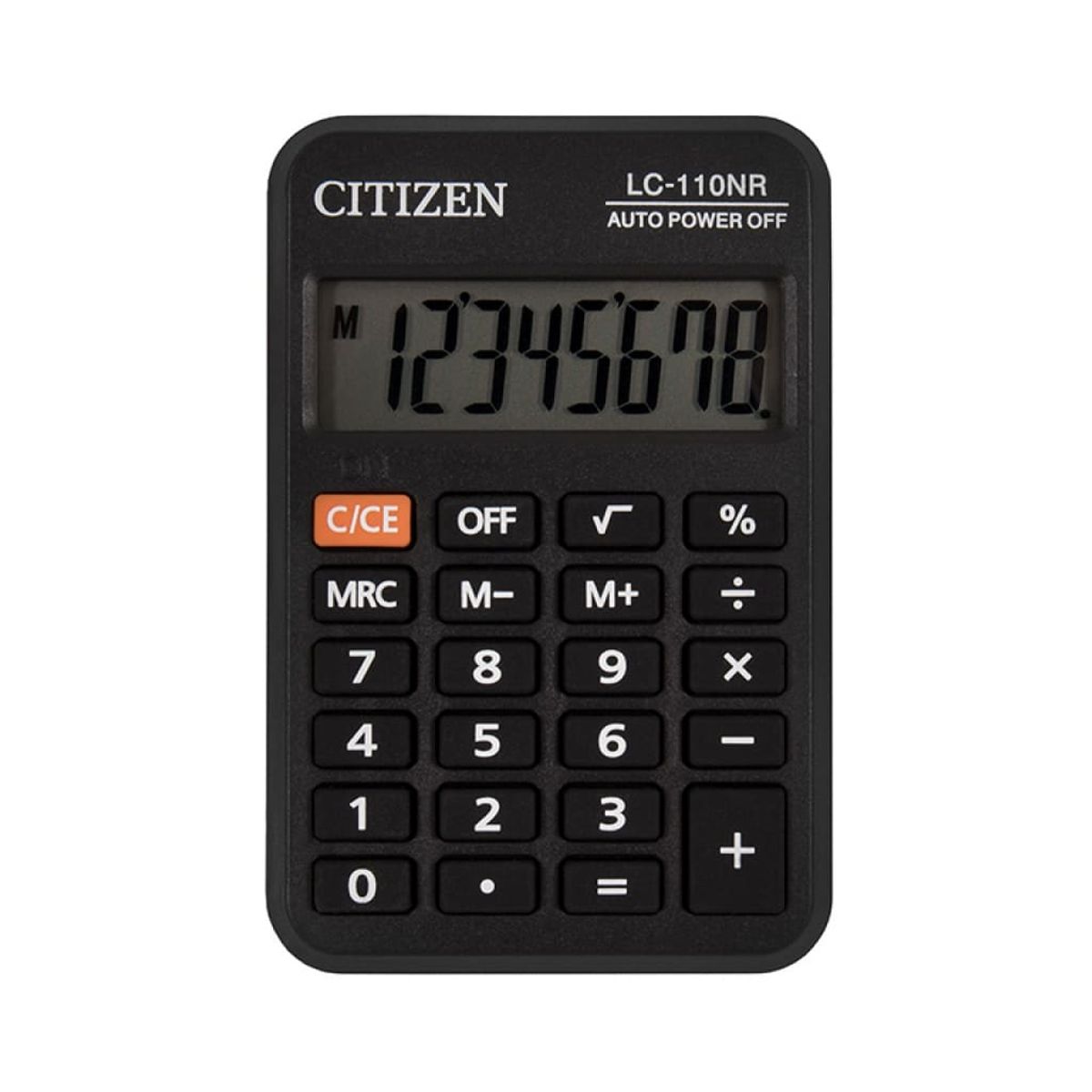 Lommeregner CITIZEN LC110NR 8-cifret display sort.