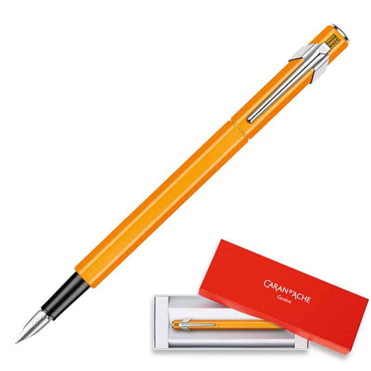 Fyldepen Caran d'Ache 849 Fluo Line orange.