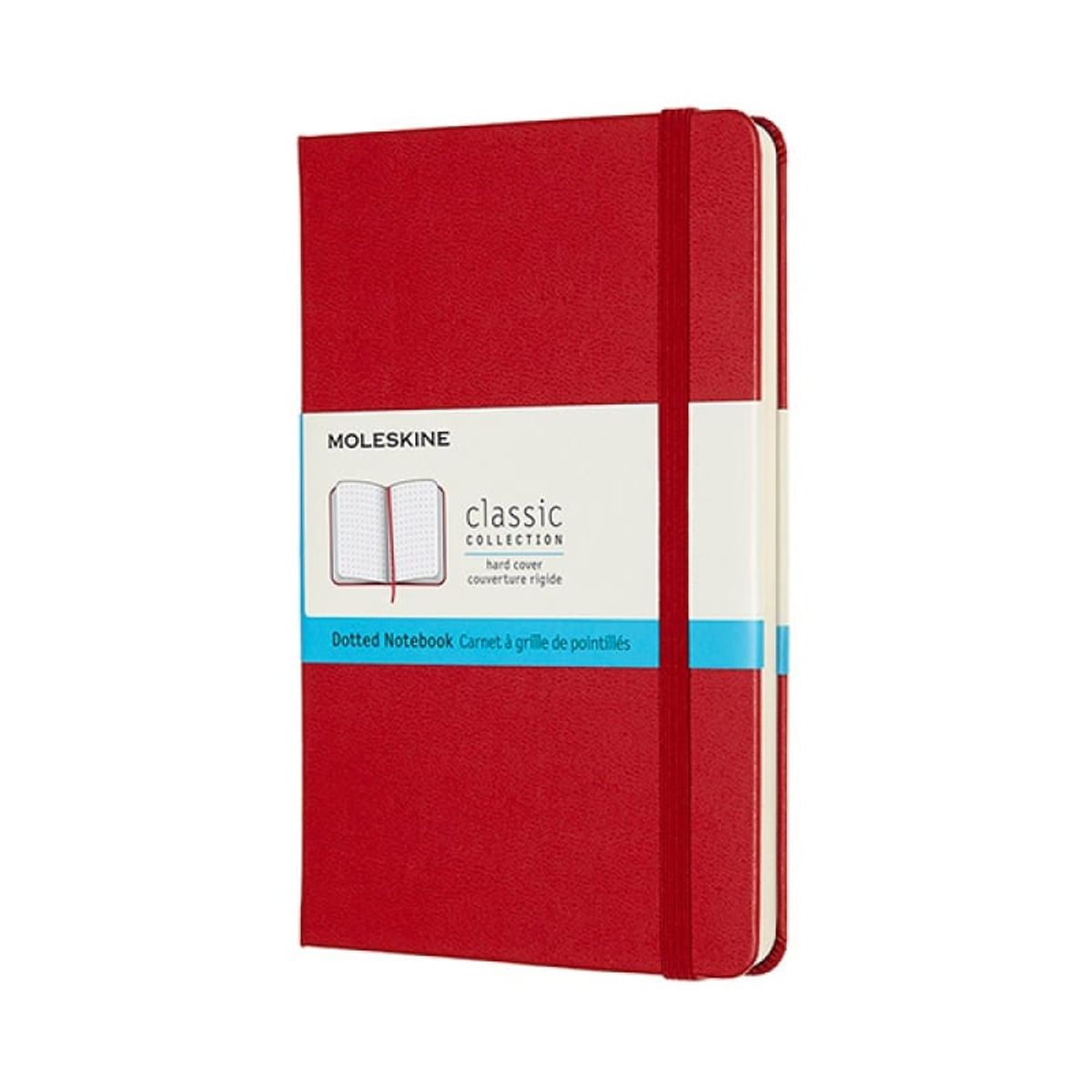 Notesbog Moleskine Classic M Prikket Rød.