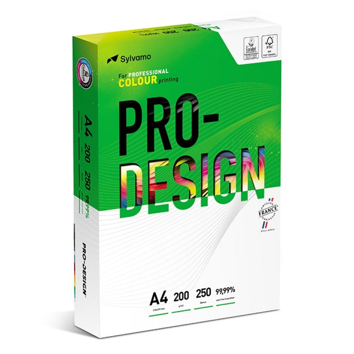 Kopipapir PRO-DESIGN A4 200gsm 168CIE 4 stk.