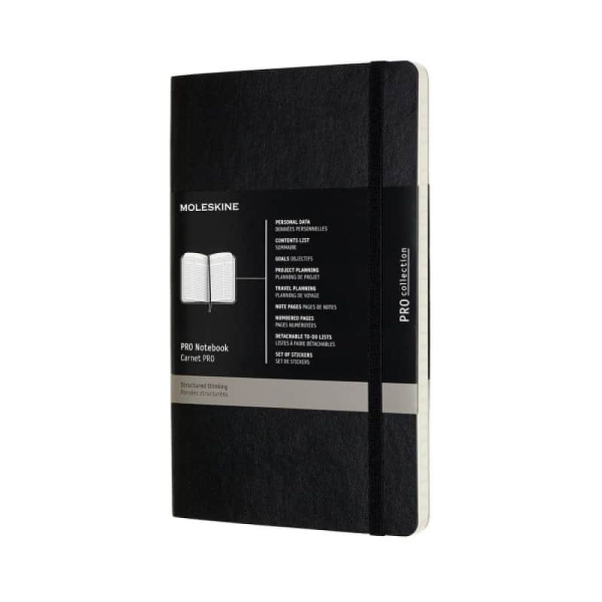 Notebook Moleskine Professional L Sort 13x21 cm.