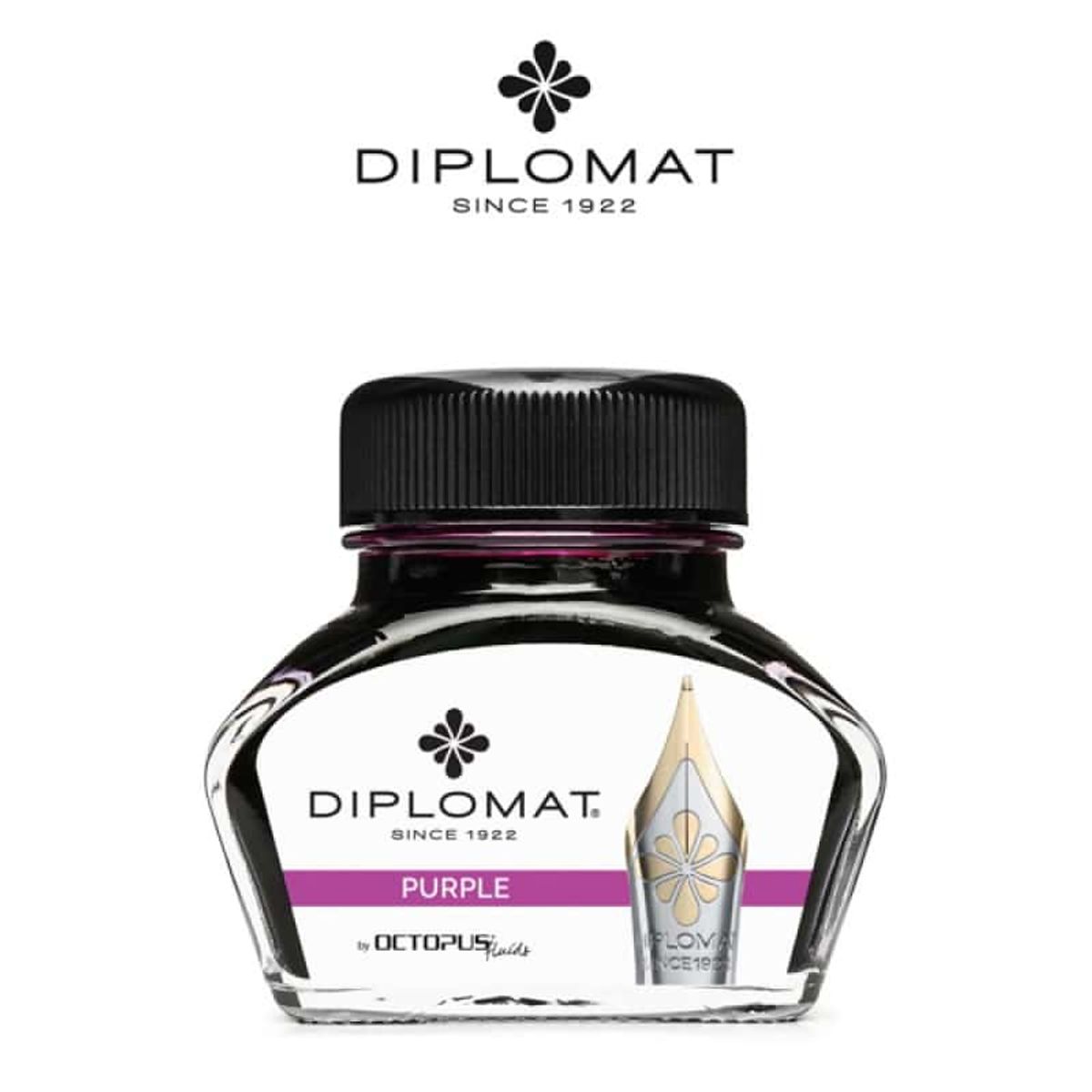 Fyldepen blæk violet 30 ml DIPLOMAT.