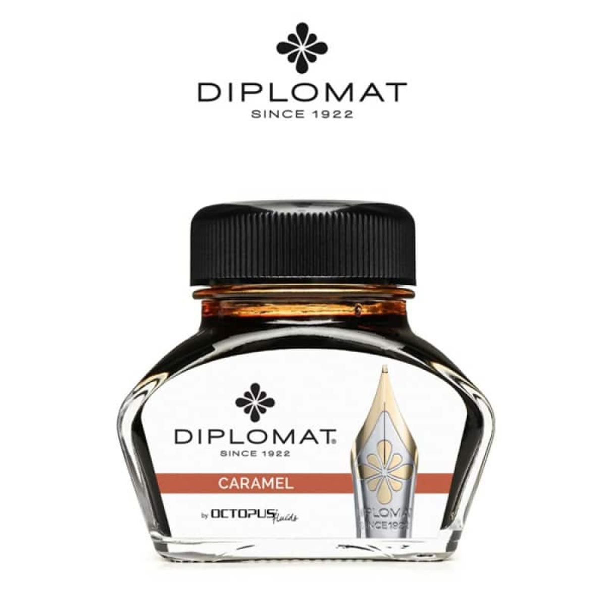 Fyldepen blæk caramel 30 ml Diplomat.