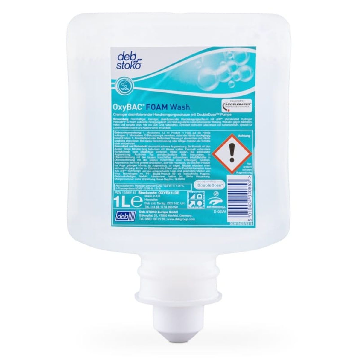 Skumsæbe antibakteriel OXYBAC 1000ml dispenser refill.