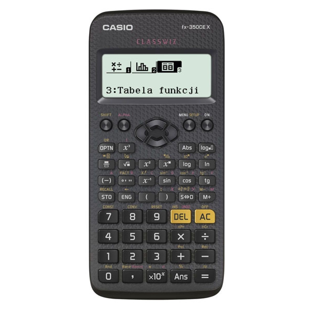 Videnskabelig lommeregner CASIO FX-350CEX 379 funktioner sort.