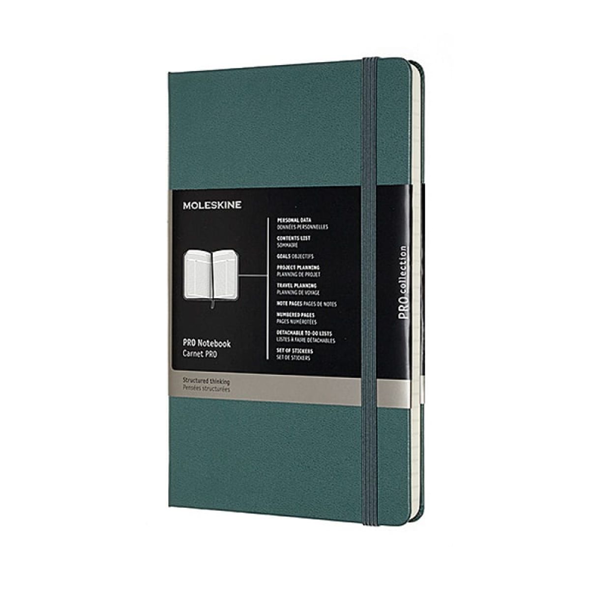 Notesbog Moleskine Professional L, hardcover, grøn, 240 sider,.