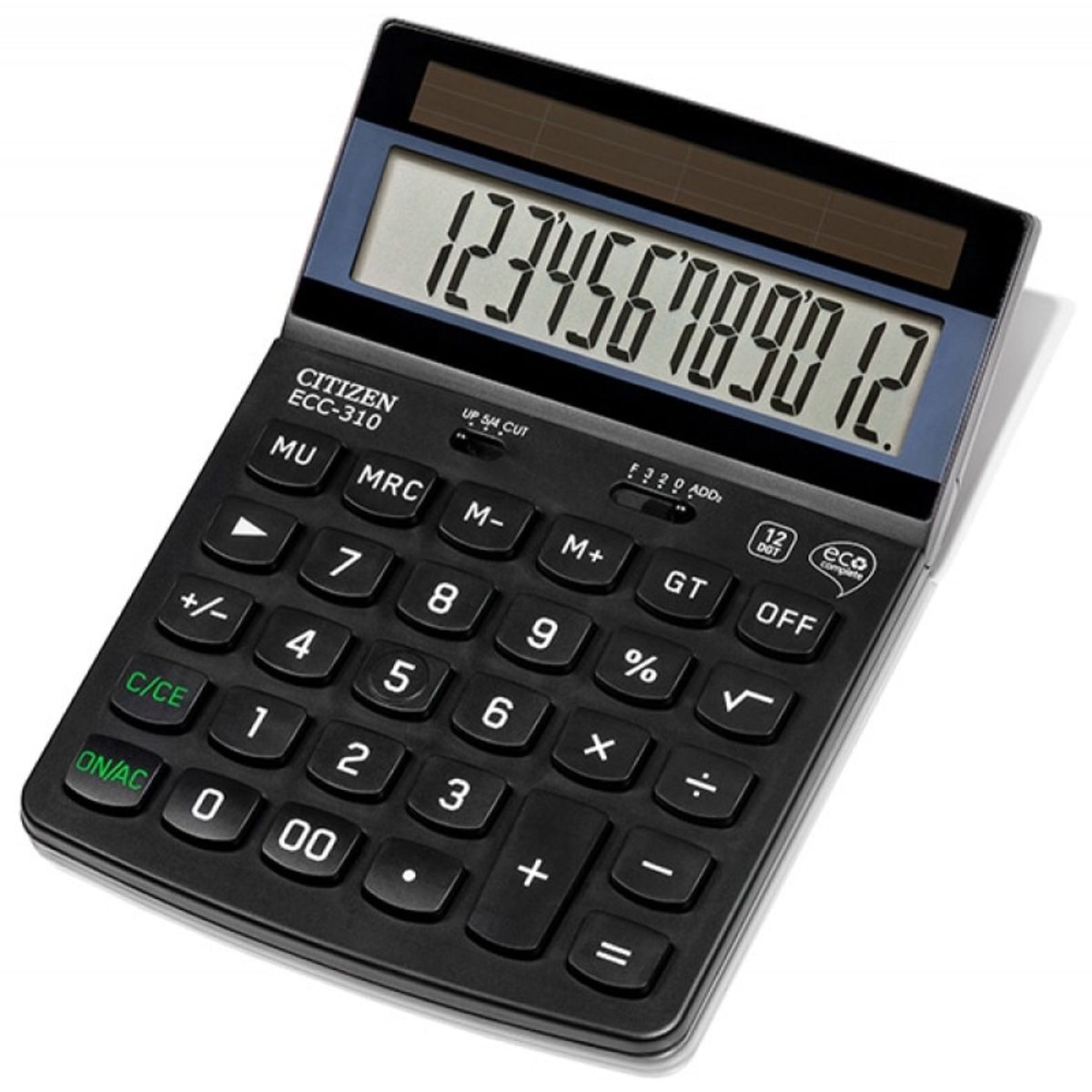 Kontorregner CITIZEN ECC-310 12-cifret Display Sort.