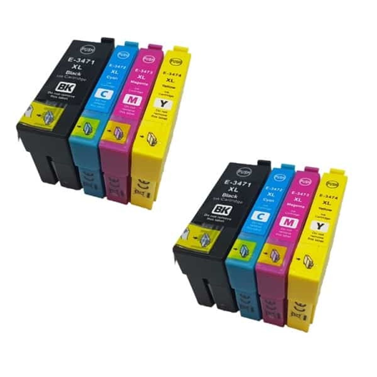 Rabat sæt! Epson 34XL - 2 x 4 farver BK-C-M-Y - Kompatibel - 34XL - 168 ml