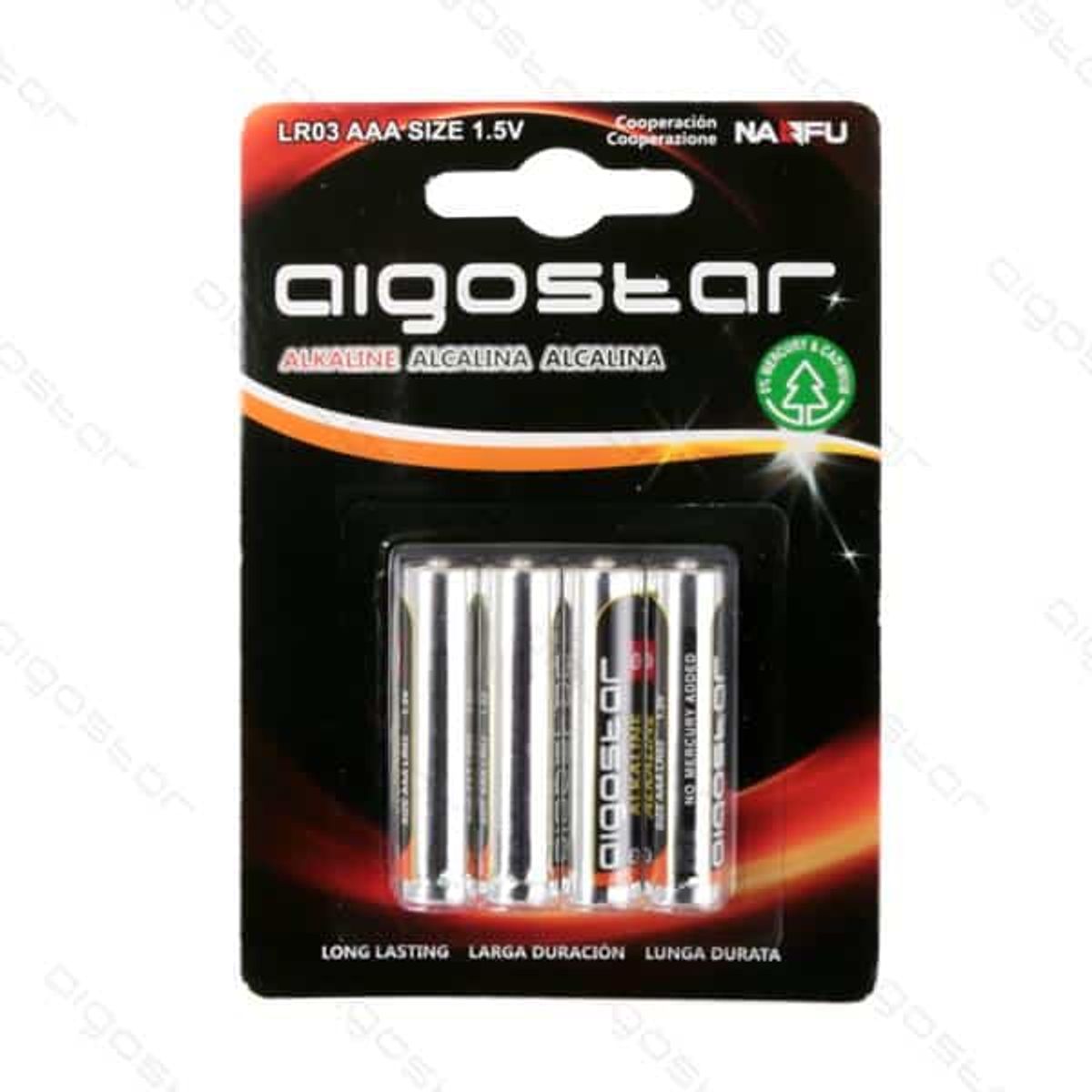 AAA batterier 4 stk Alkaline LR03 1,5V