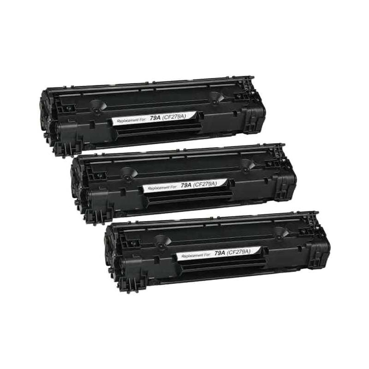 HP 79A Rabat sæt! 3 stk sort toner 3 x 1.000 sider - Kompatibel - CF279A