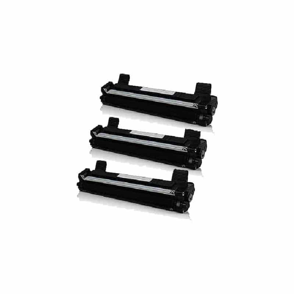 Rabat sæt! 3 stk TN1050BK sort toner alt 3.000 sider - Kompatibel Brother - TN1050