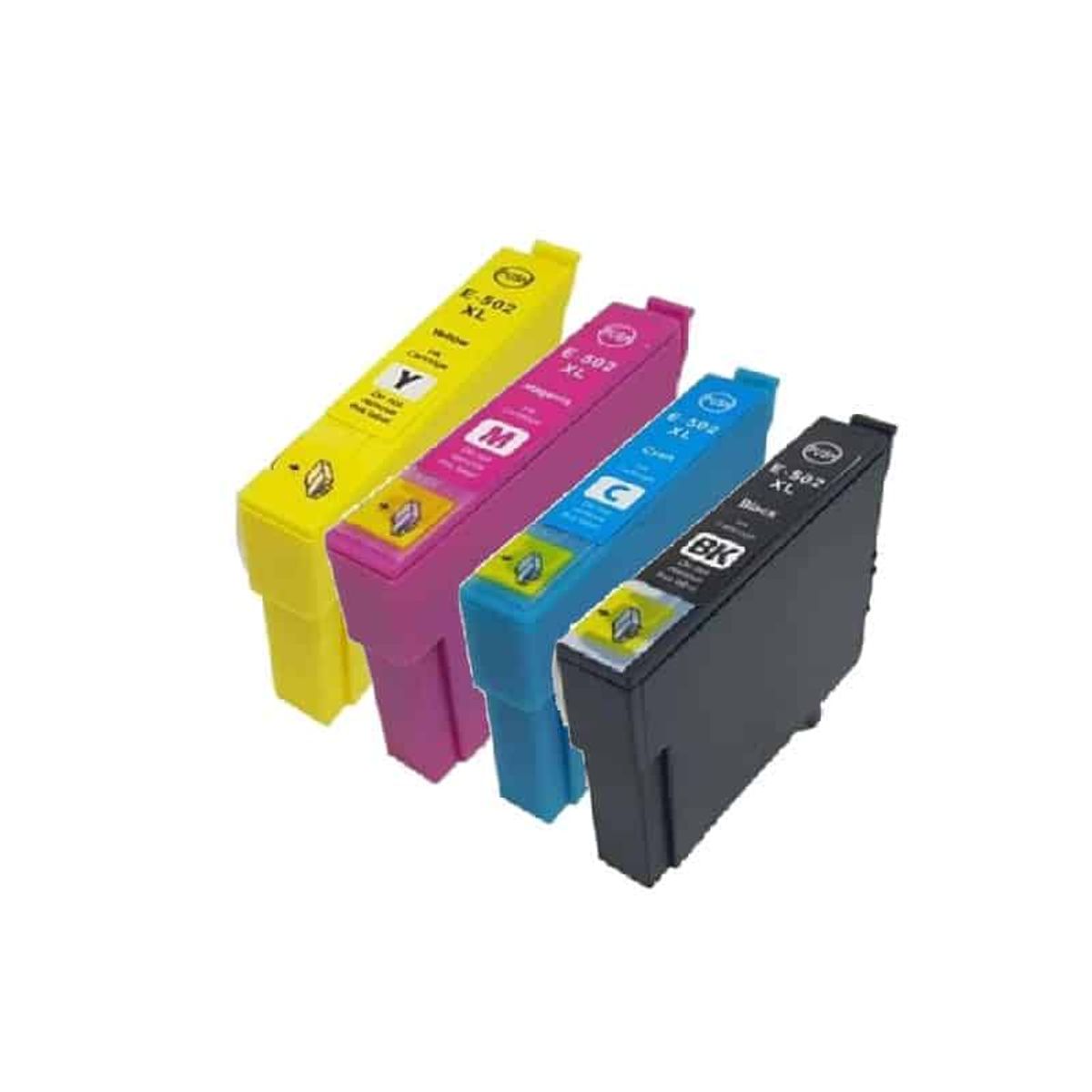 Rabat sæt! Epson 502XL 4 farver BK-C-M-Y Kompatibel 502 49 ml