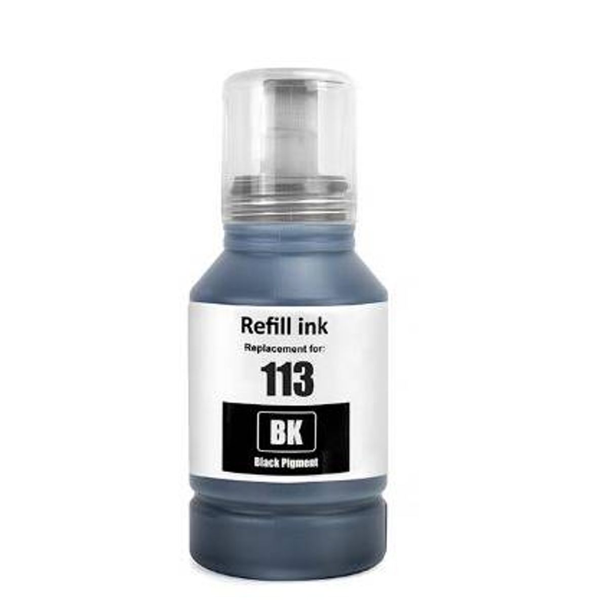 Epson 113 sort blækrefill 130 ml kompatibel - C13T06B140