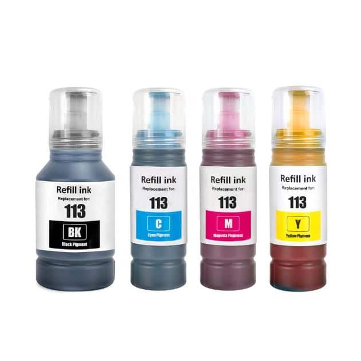 Rabat sæt! Epson 113 BK-C-M-Y blækrefill 340 ml kompatibel