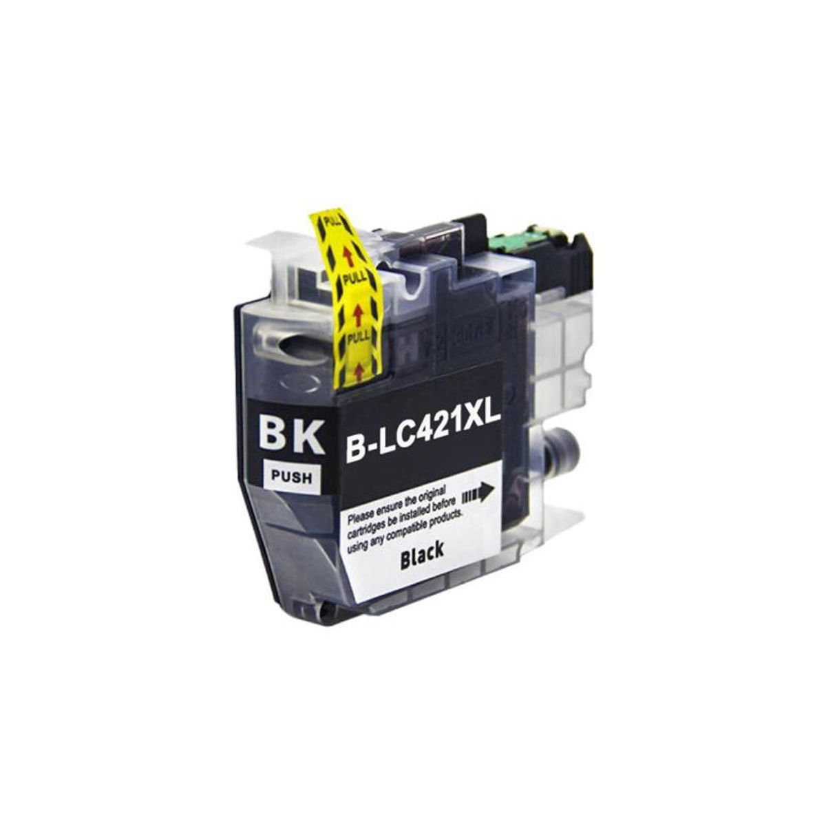 LC421XLBK sort blækpatron 500 sider - Kompatibel Brother - LC421XLBK