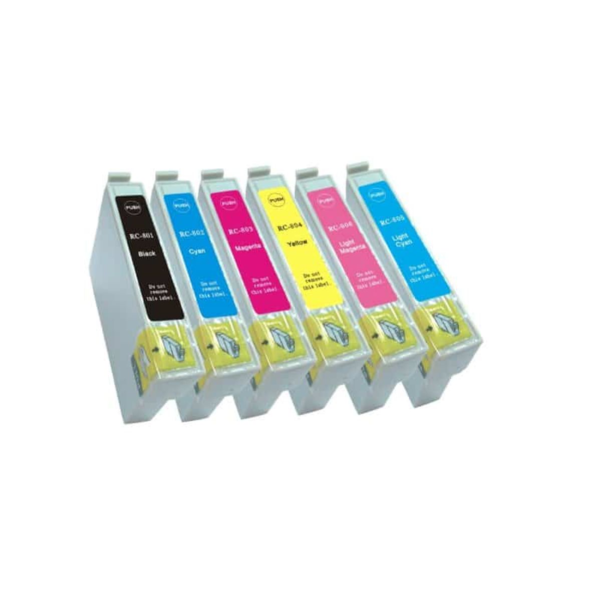 Rabat sæt! Epson 807 6 farver BK-C-M-Y-LC-LM Kompatibel 807 75 ml