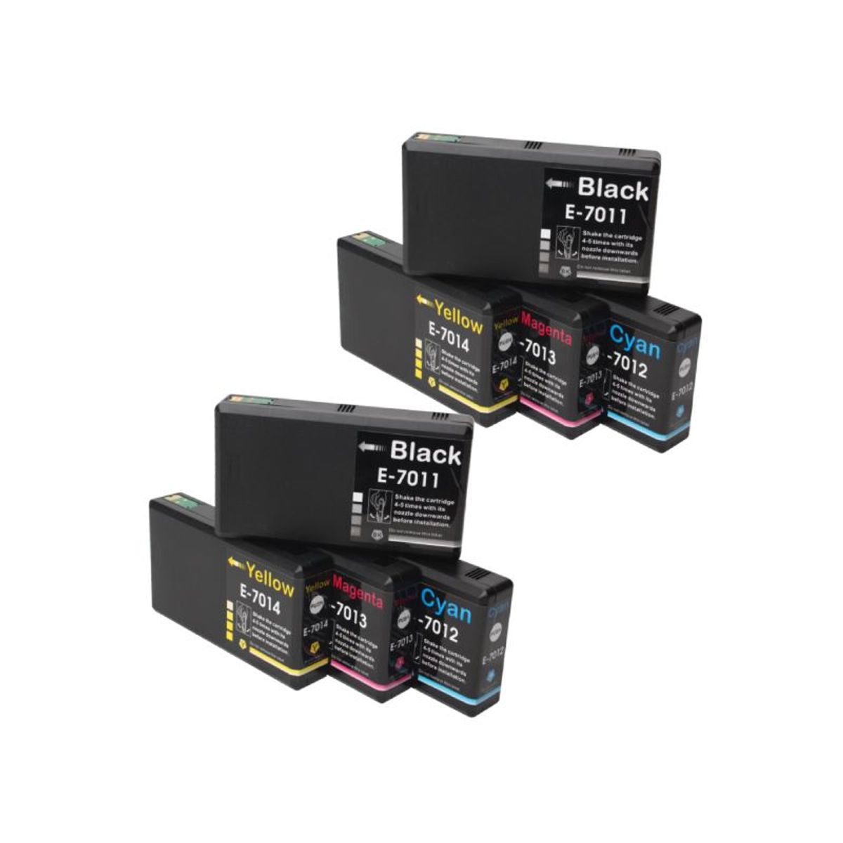 Rabat sæt! epson T7011-T7014 8 farver 2 x BK-C-M-Y Kompatibel epson T7011-T7014 414 ml