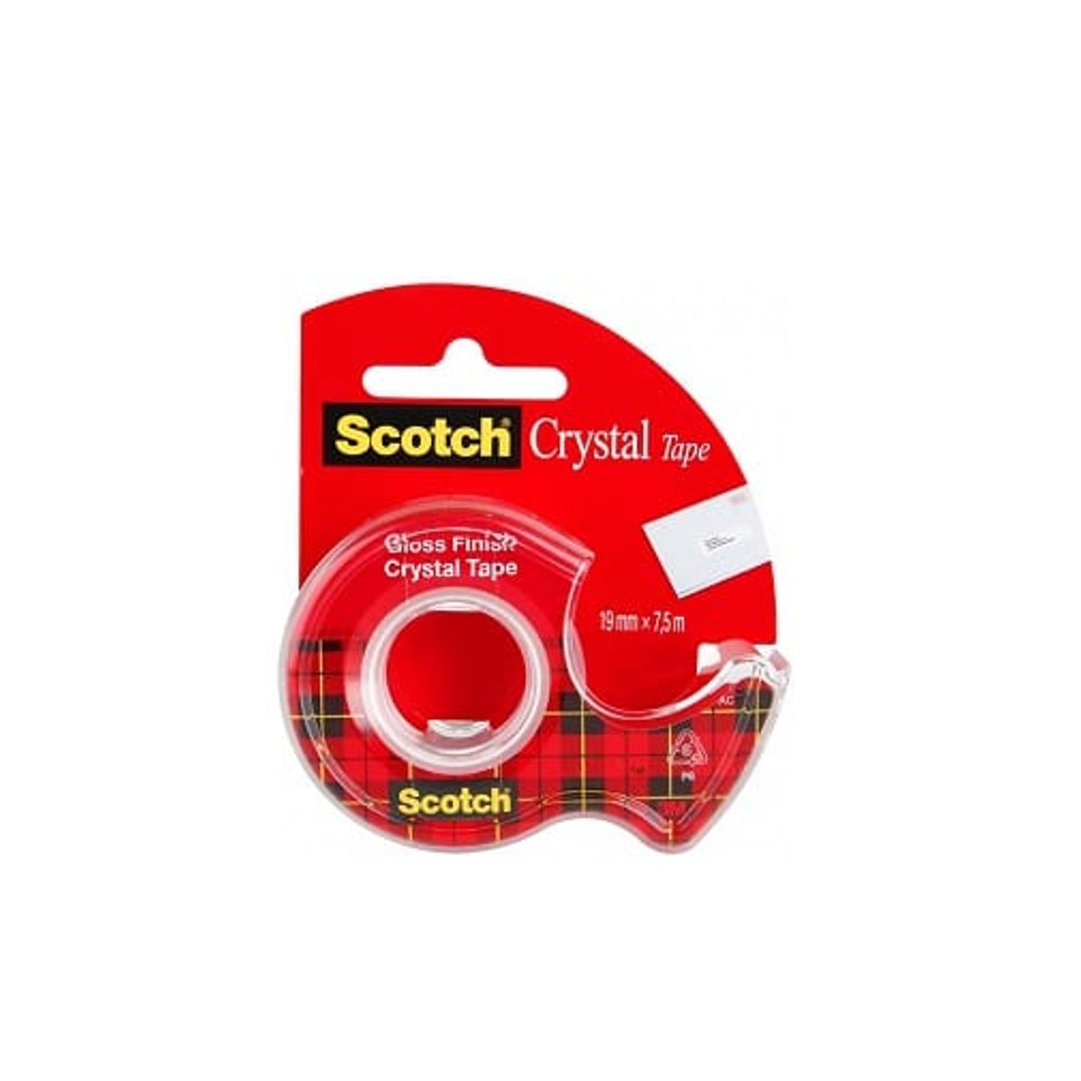 Scotch tapedispenser med krystalklar tape 19mm x 7,5m