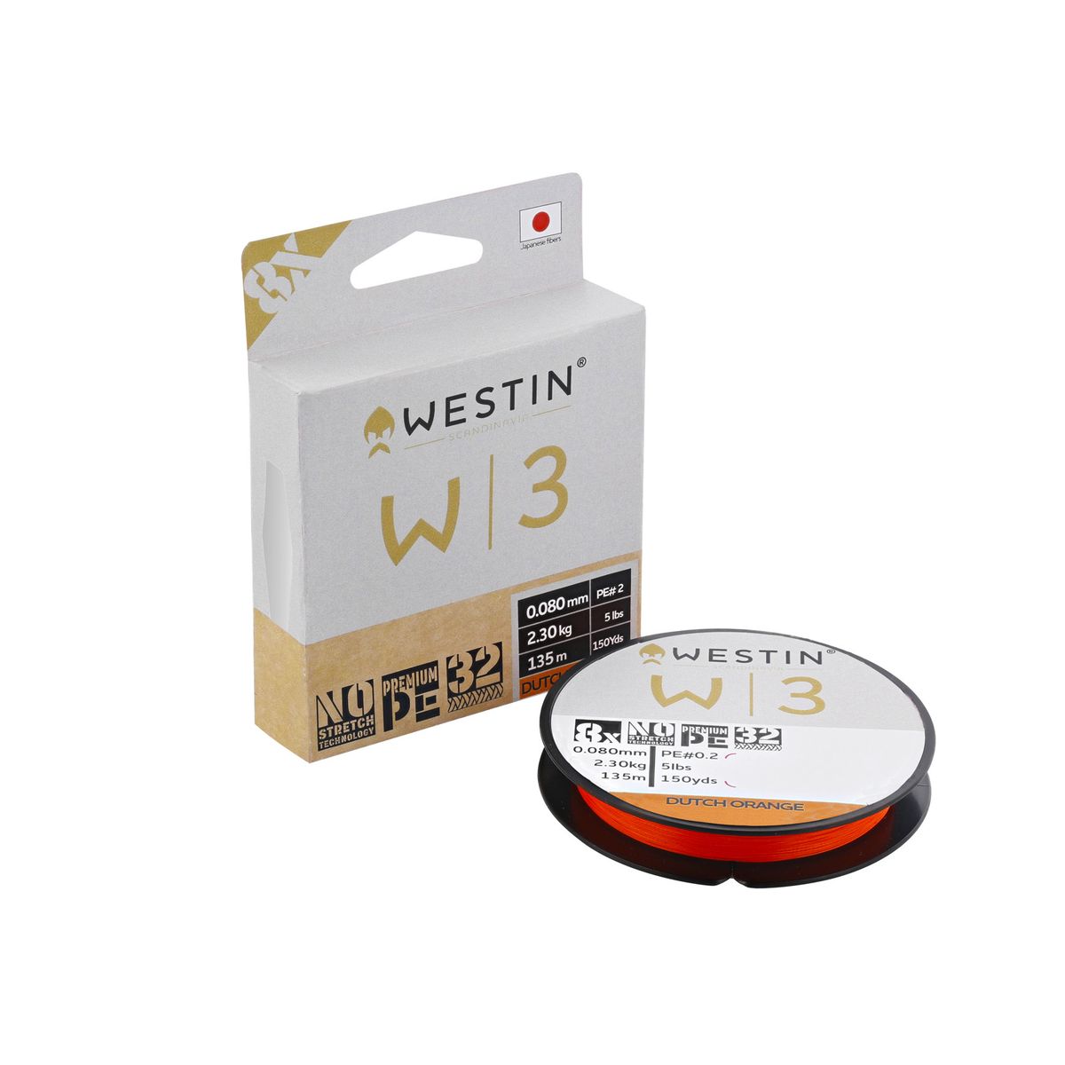 Westin W8 Fletline - Dutch Orange 135m - 0.16mm