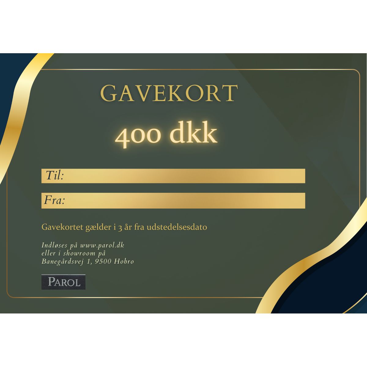 PAROL gavekort 400 dkk