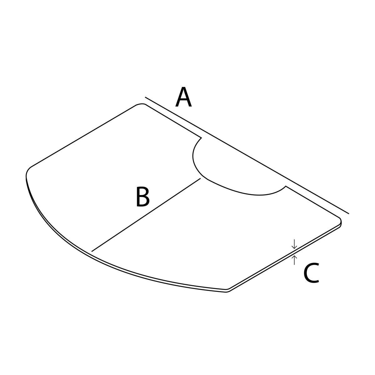 Stålgulvplade HWAM 3110 Piedestal - Stor