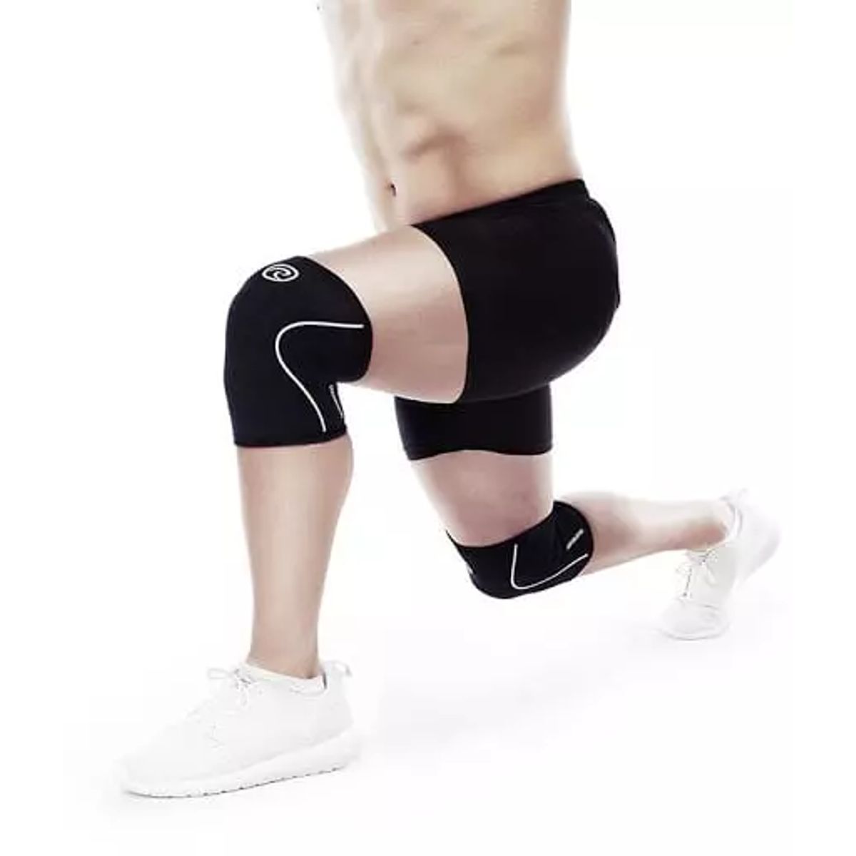 Rehband RX Knee Sleeve 5mm Knæbind Sort med hvid M