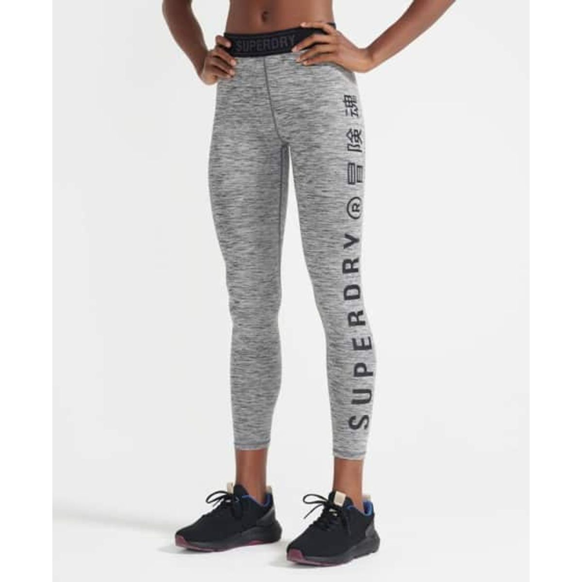 SuperDry Sport - Training Elastic Leggings - Grey Marl XS