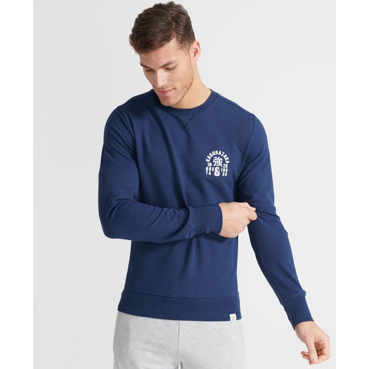 SuperDry Sport - Training Boxing Yard Crew Sweatshirt - Navy S