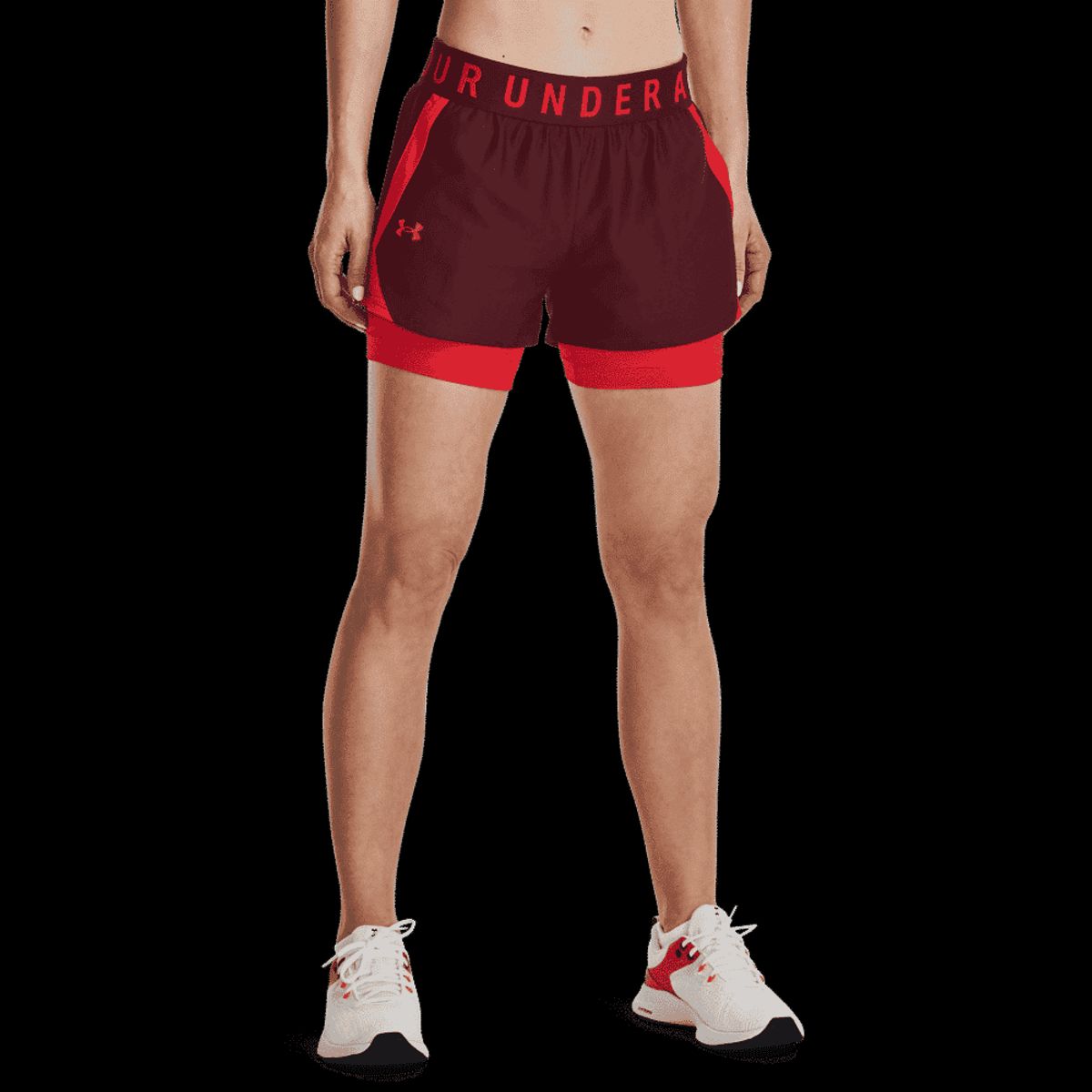 Kvinders Under Armour - Play Up 2-in-1 Shorts - Chestnut Red XS