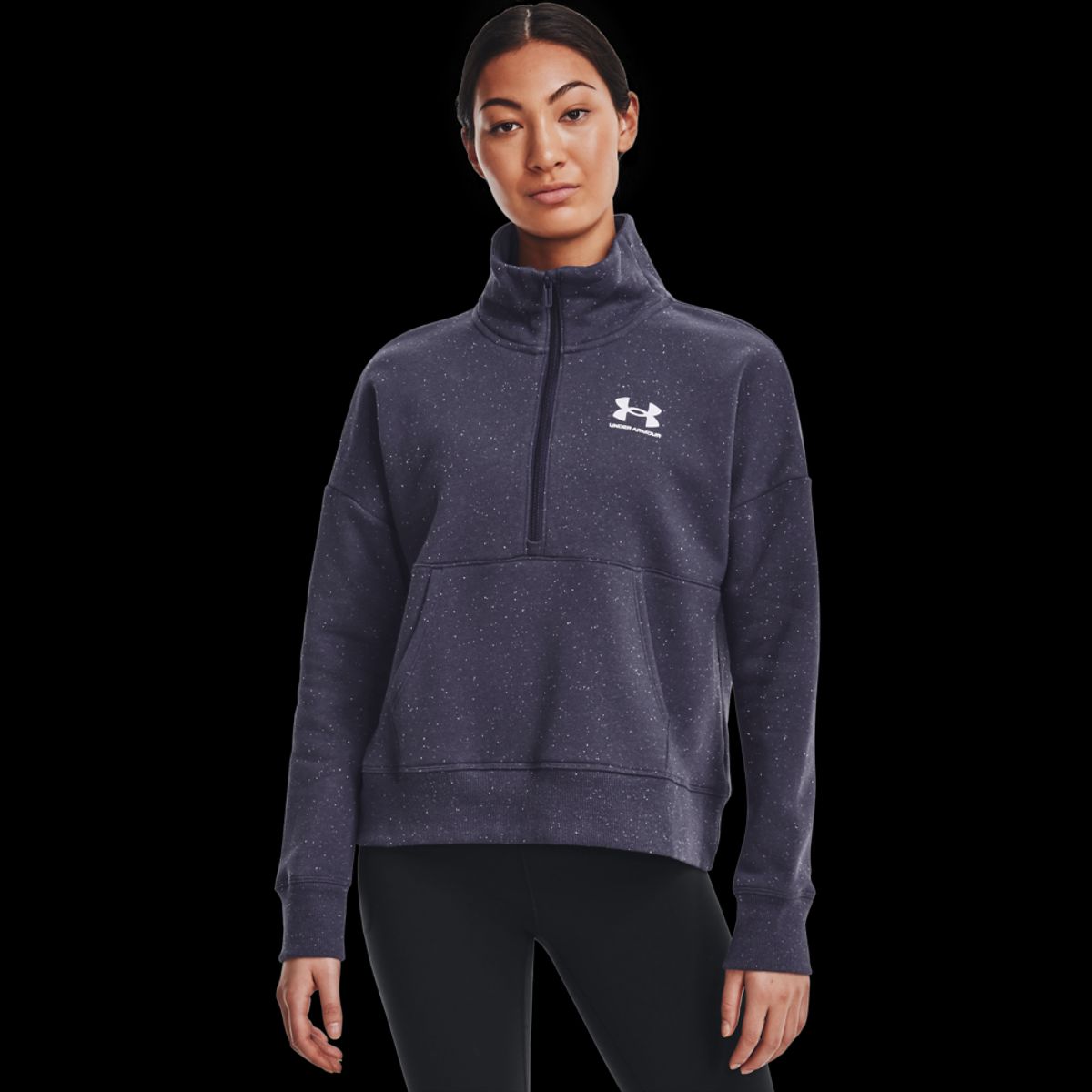 Under Armour Kvinder - Rival Fleece ½ Zip - Tempered Steel XL