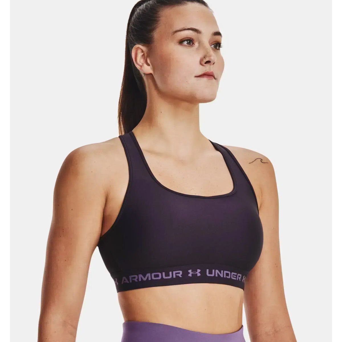 Kvinders Under Armour - Mid Crossback Sports Bra - Tux Purple S