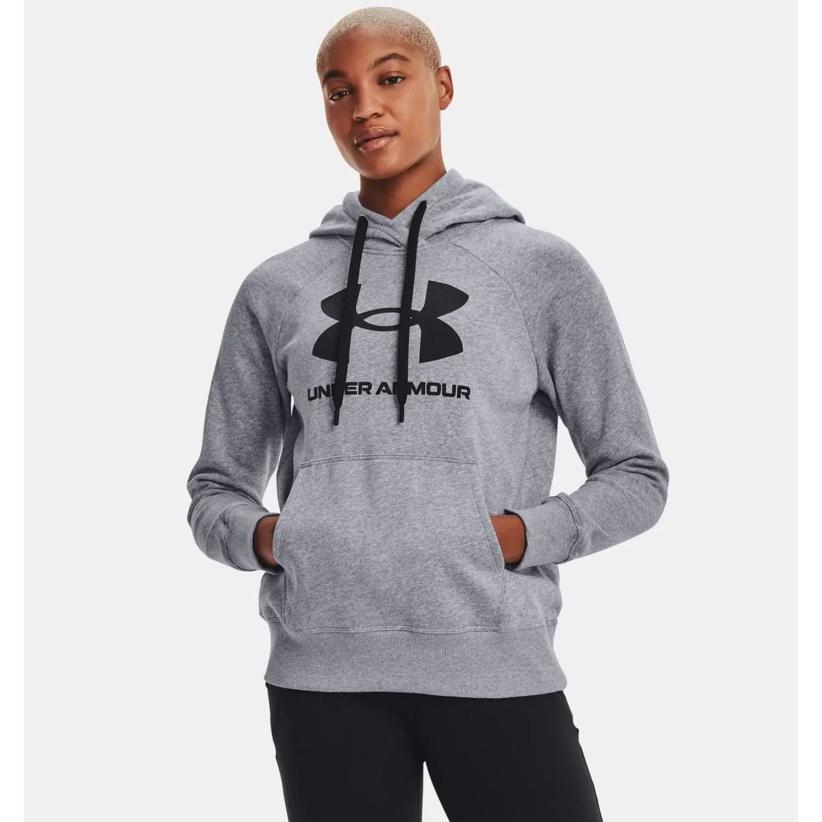 Under Armour Kvinder - Rival Fleece Logo Hoodie - Steel L