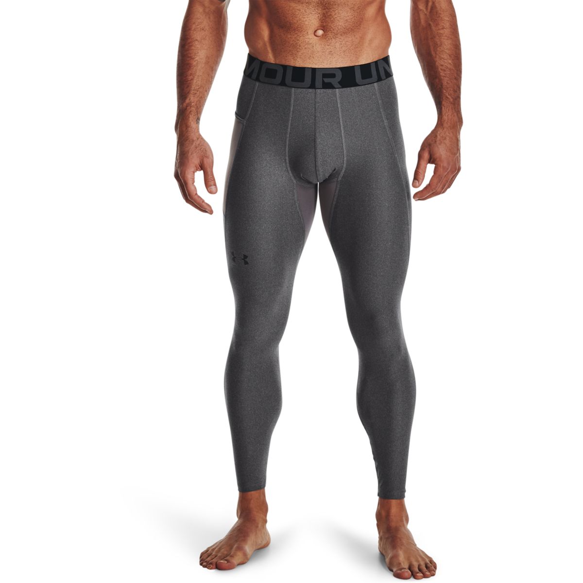 Under Armour Mænds - HeatGear Leggings - Carbon Heather Grey XXL