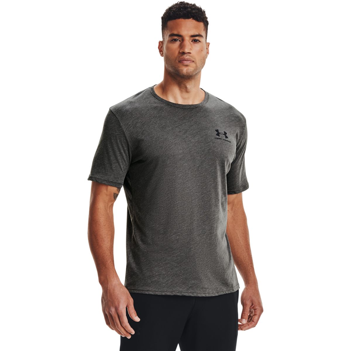 Mænds Under Armour - Sportstyle Left Chest - Charcoal S