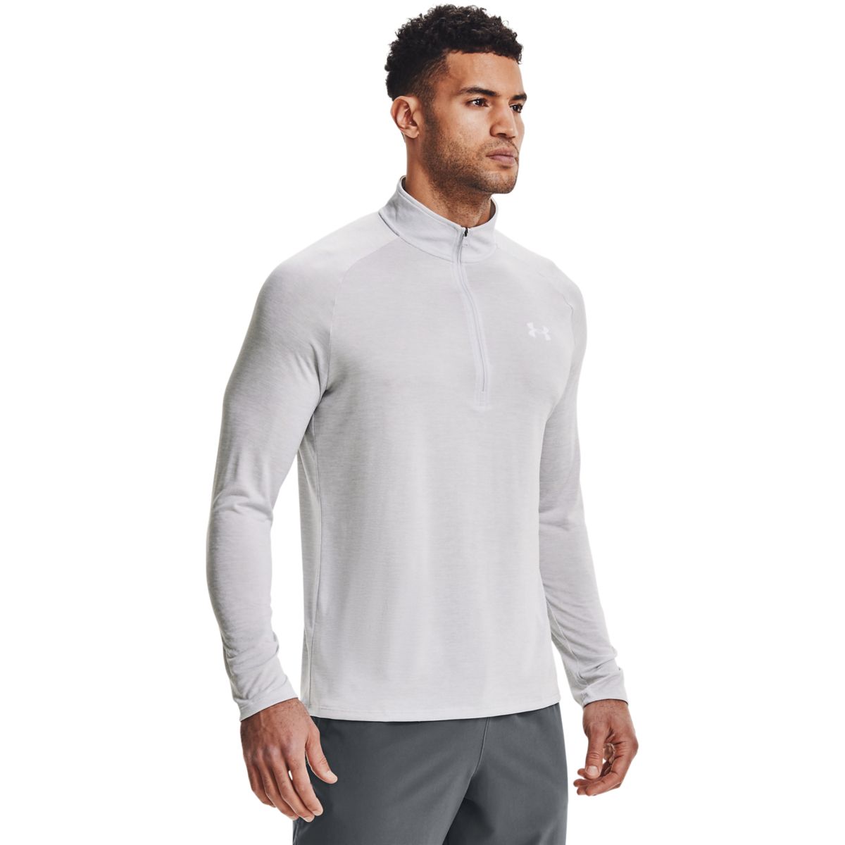 Mænds Under Armour - Tech 2.0 Langærmet 1/2 zip - Halo Gray 3XL